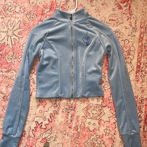 Baby Phat long sleeve blue zip up top